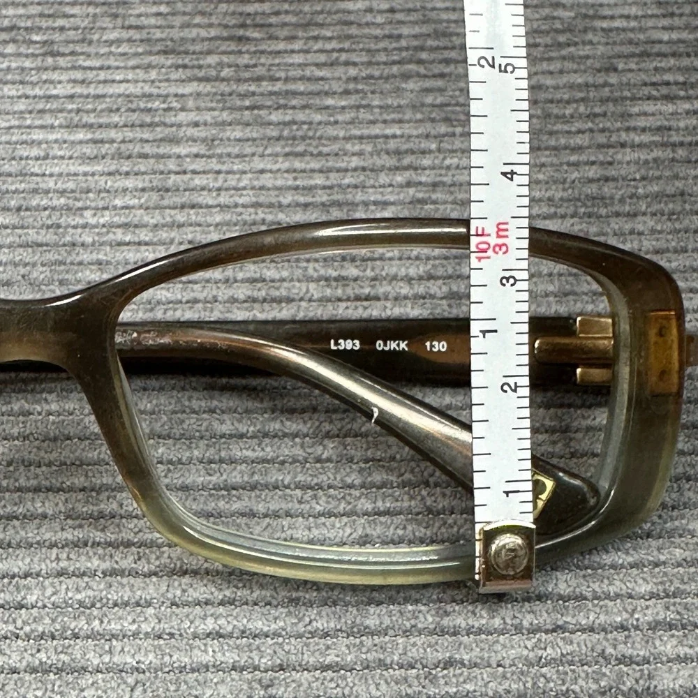 Liz Claiborne L393 0JKK‎ Brown Ombre Rectangular Y2k Eyeglasses Frames 130mm